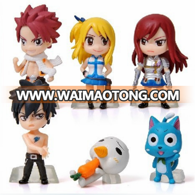 Japanese Hot Anime Fairy Tail action figure anime figure set of 6pcs Fairy tail figure wholesale